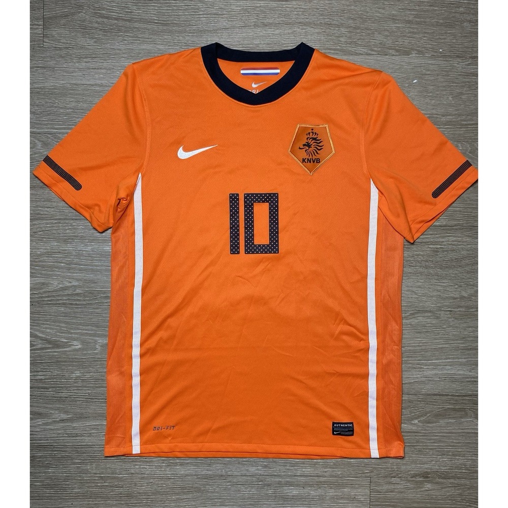 MEDIUM Authentic 2010–2011 Nike Netherlands Home Futbol Soccer Jersey Sneijder